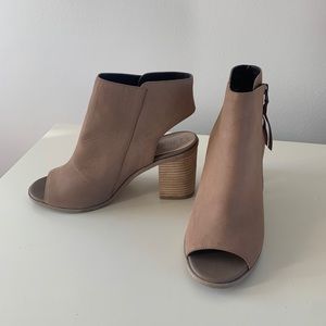 Leather Heels Peep Toe